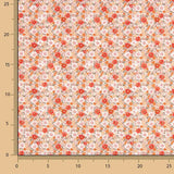Orange Floral Cotton Poplin - Ribes y Casals