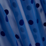 Chiffon Flocked Polka Dots Bluish - Ribes y Casals