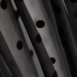 Chiffon Flocked Polka Dots Black - Ribes y Casals
