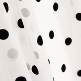Chiffon Flocked Polka Dots White - Ribes y Casals