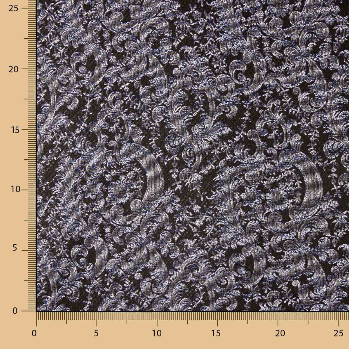 Blue Gray Lurex Brocade - Ribes y Casals