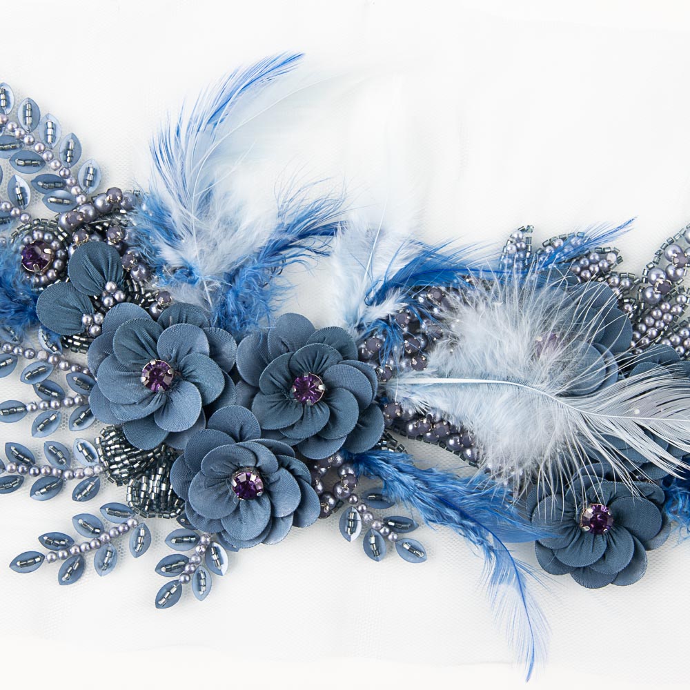 Aplique Pedrería Milena Azul - Ribes y Casals