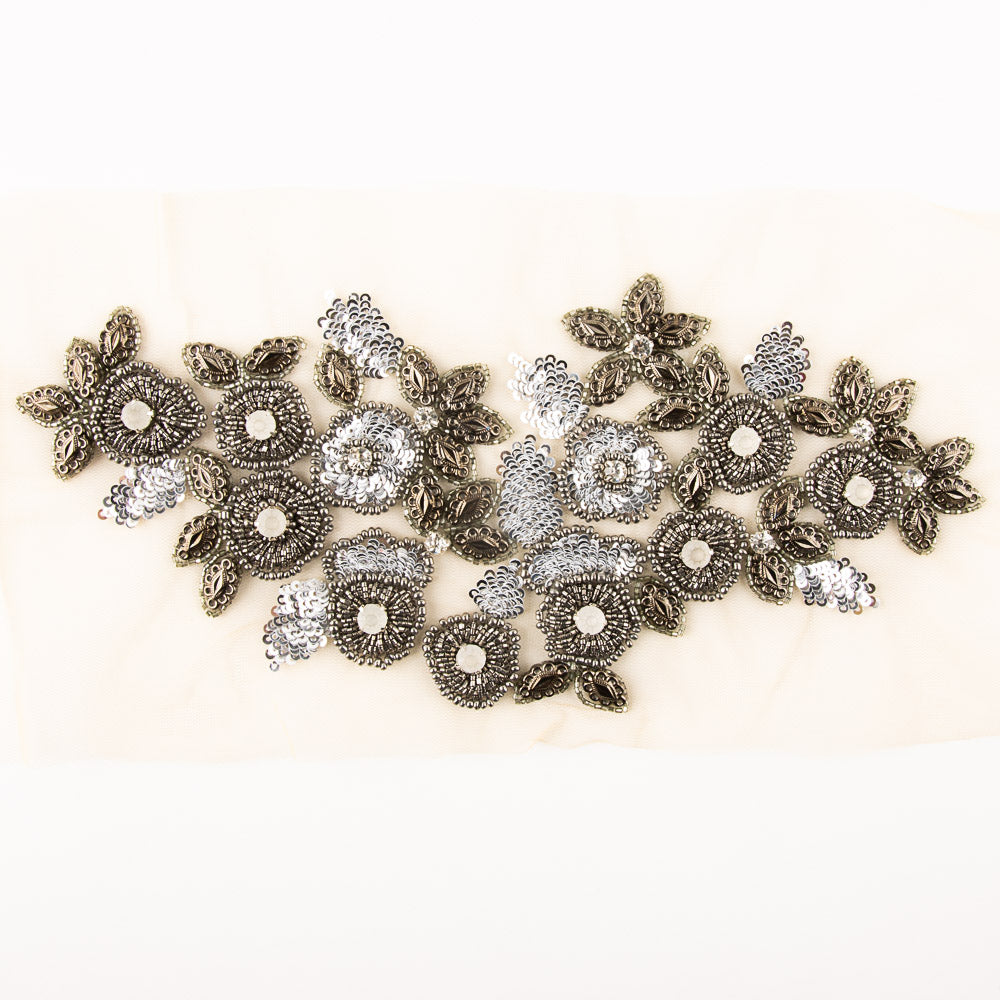 Aplique Pedrería Paola Negro - Ribes y Casals