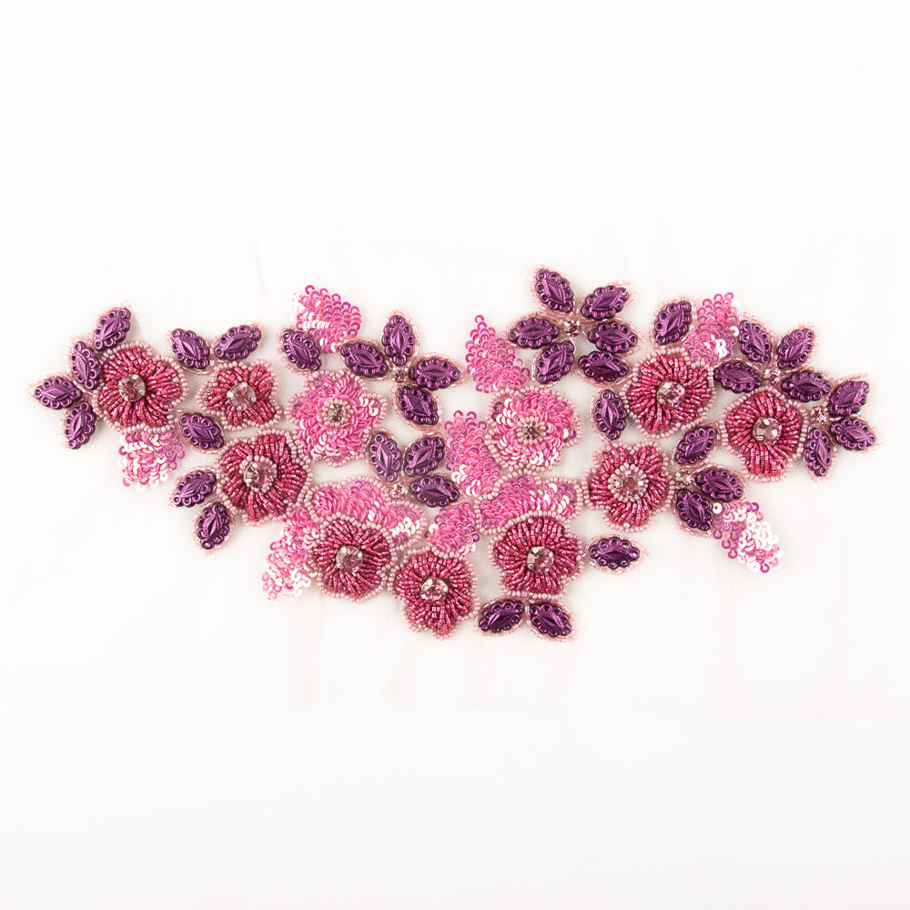 Aplique Pedrería Paola Fucsia - Ribes y Casals