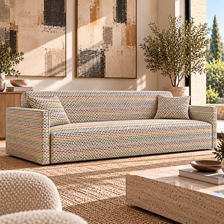 Multicoloured Dotted Stripes Tapestry - Ribes y Casals