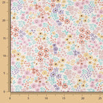 Poplin Cotton Printed Small Flowers Paste - Ribes y Casals
