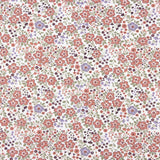 Lilac and Brick Flower Print Cotton Poplin - Ribes y Casals