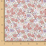 Lilac and Brick Flower Print Cotton Poplin - Ribes y Casals