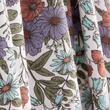 Poplin Cotton Printed Mauve and Red Flowers - Ribes y Casals