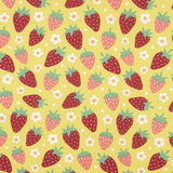 Strawberry and Daisy Print Cotton Poplin - Ribes y Casals
