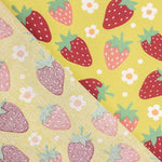 Strawberry and Daisy Print Cotton Poplin - Ribes y Casals
