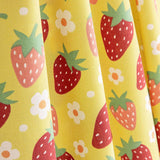 Strawberry and Daisy Print Cotton Poplin - Ribes y Casals