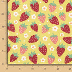 Strawberry and Daisy Print Cotton Poplin - Ribes y Casals