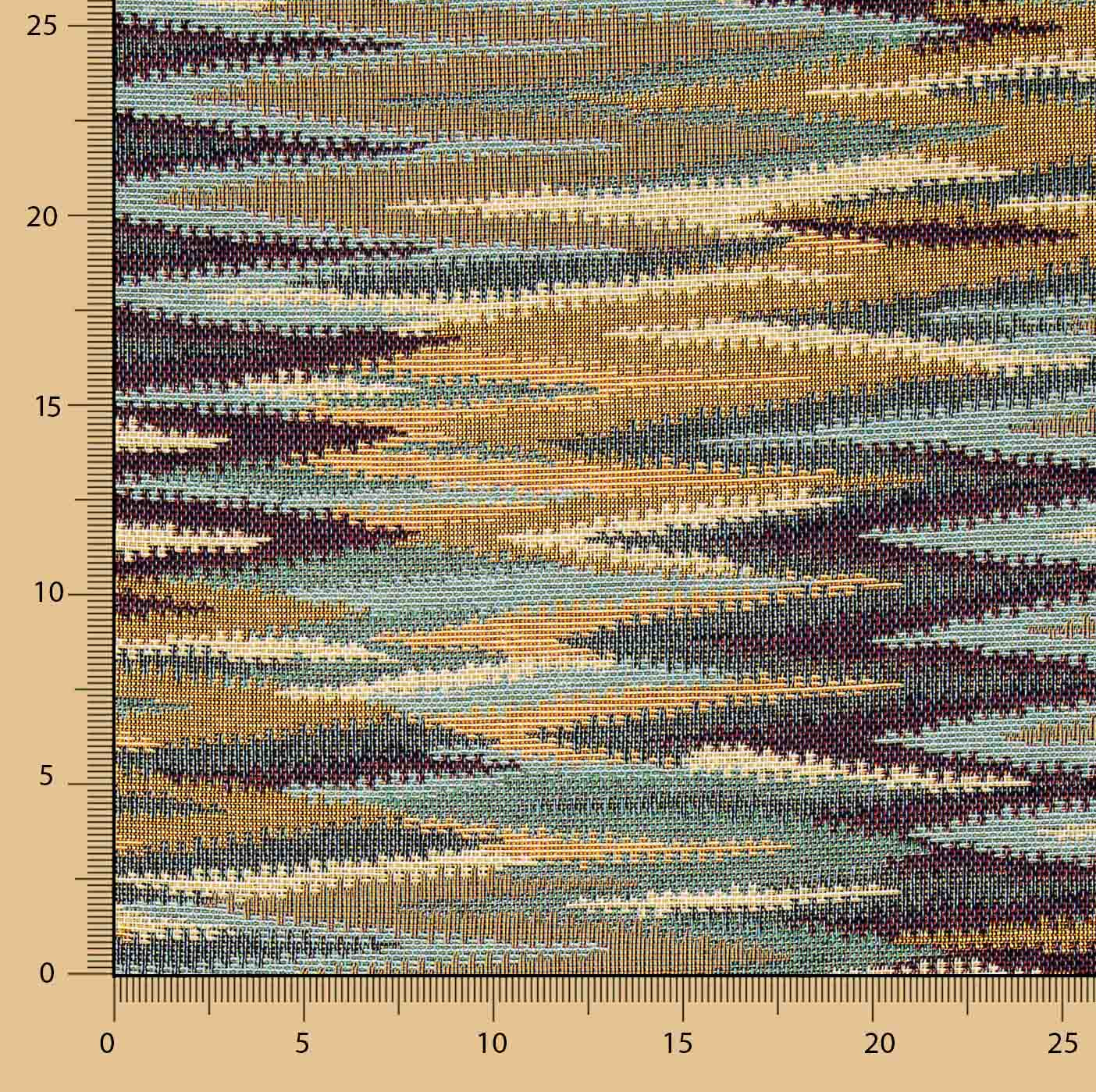 Multicoloured Earth-Toned Ikat Stripes Tapestry - Ribes y Casals