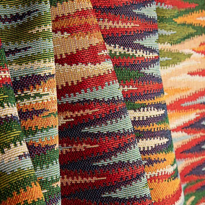 Warm Multicoloured Ikat Stripes Tapestry - Ribes y Casals