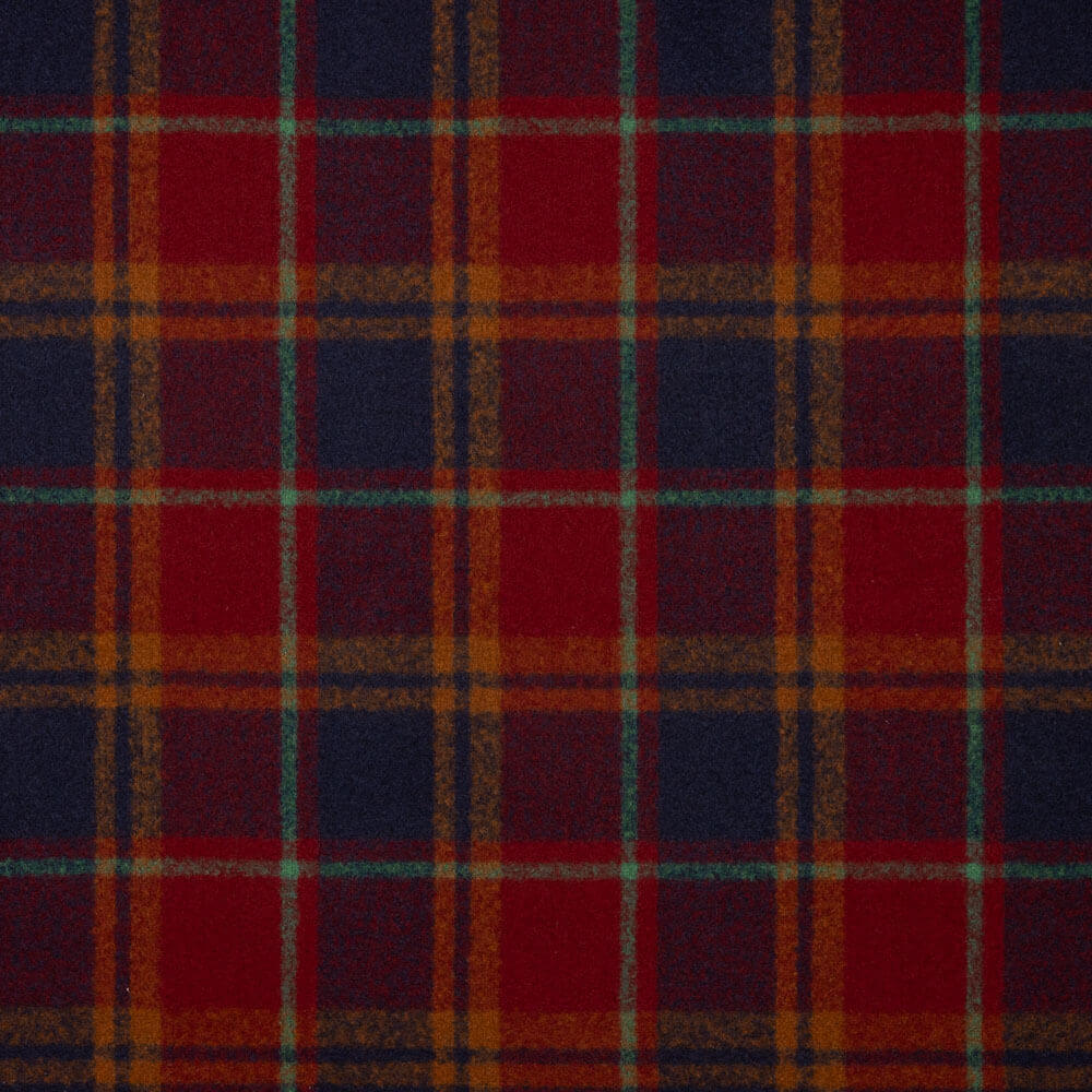 Orange-Green Woolen Checks Mouflon - Ribes y Casals