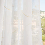 Featherfeather Embroidered Net Net Curtain Sand - Ribes y Casals