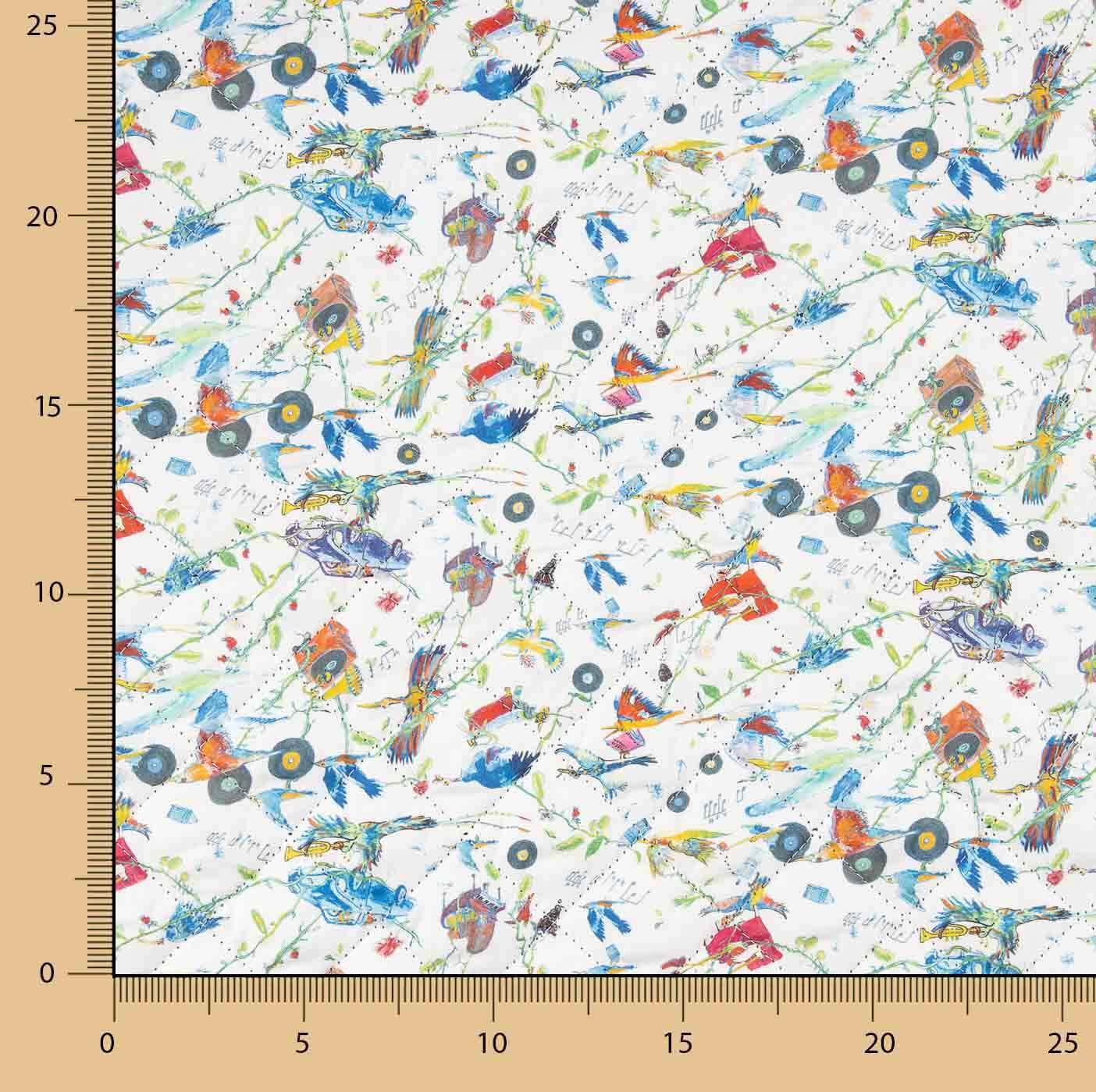 Quilted Liberty Style Cotton with Black Lining - Ribes y Casals