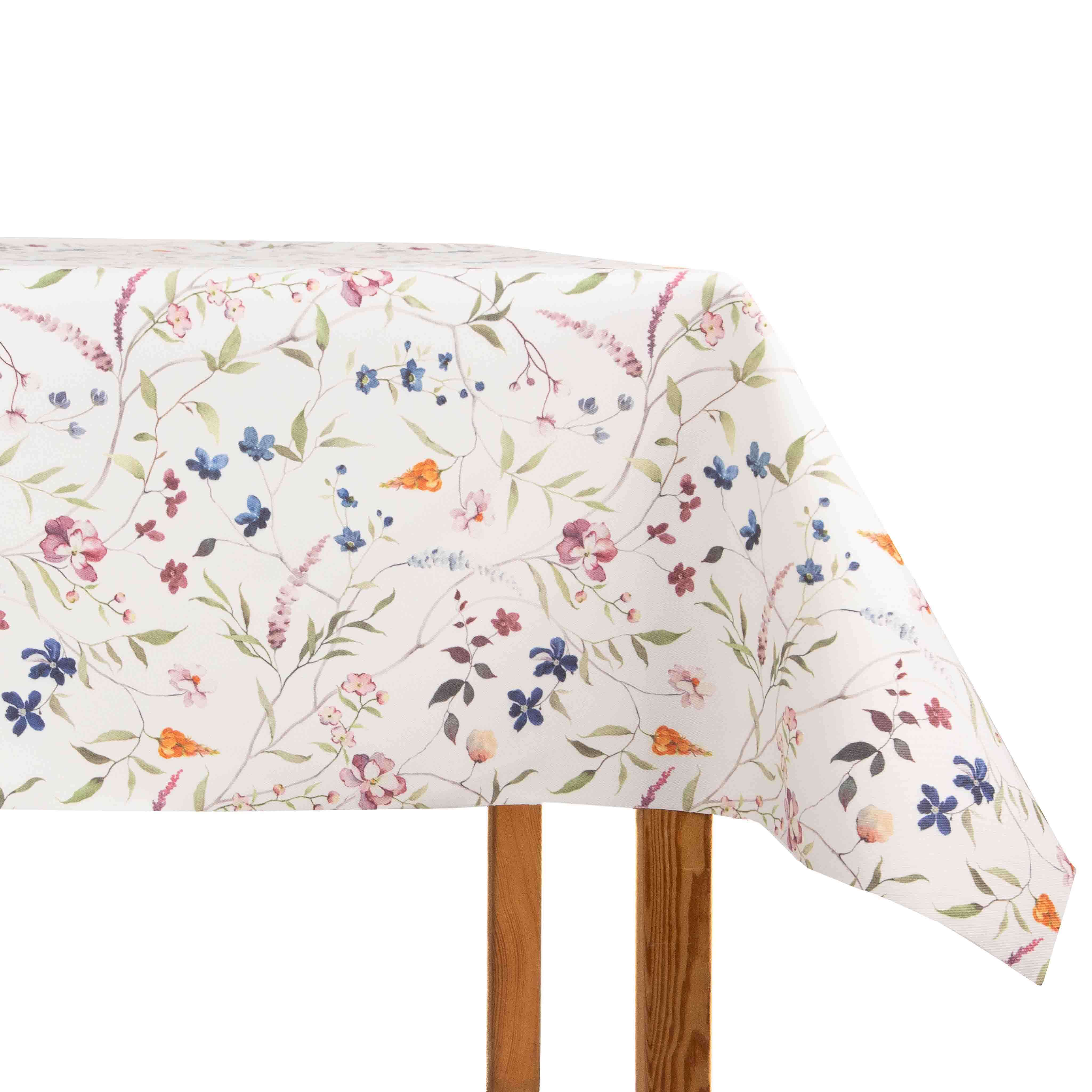 Wildflower Stain-Resistant Floral Print Table Linen - Ribes y Casals