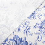 Classic Blue Floral Print Stain-Resistant Table Linen - Ribes y Casals