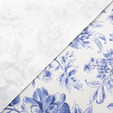 Classic Blue Floral Print Stain-Resistant Table Linen - Ribes y Casals