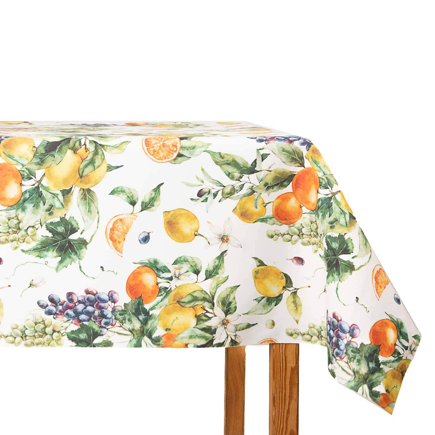 Stain-resistant table linen with citrus fruit design - Ribes y Casals