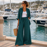 Washed Linen C51 Petrol Green - Ribes y Casals