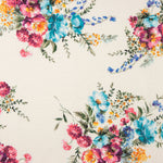 Rustic Ivory Floral Print Remnant - Various sizes x 150 cm wide - Ribes y Casals