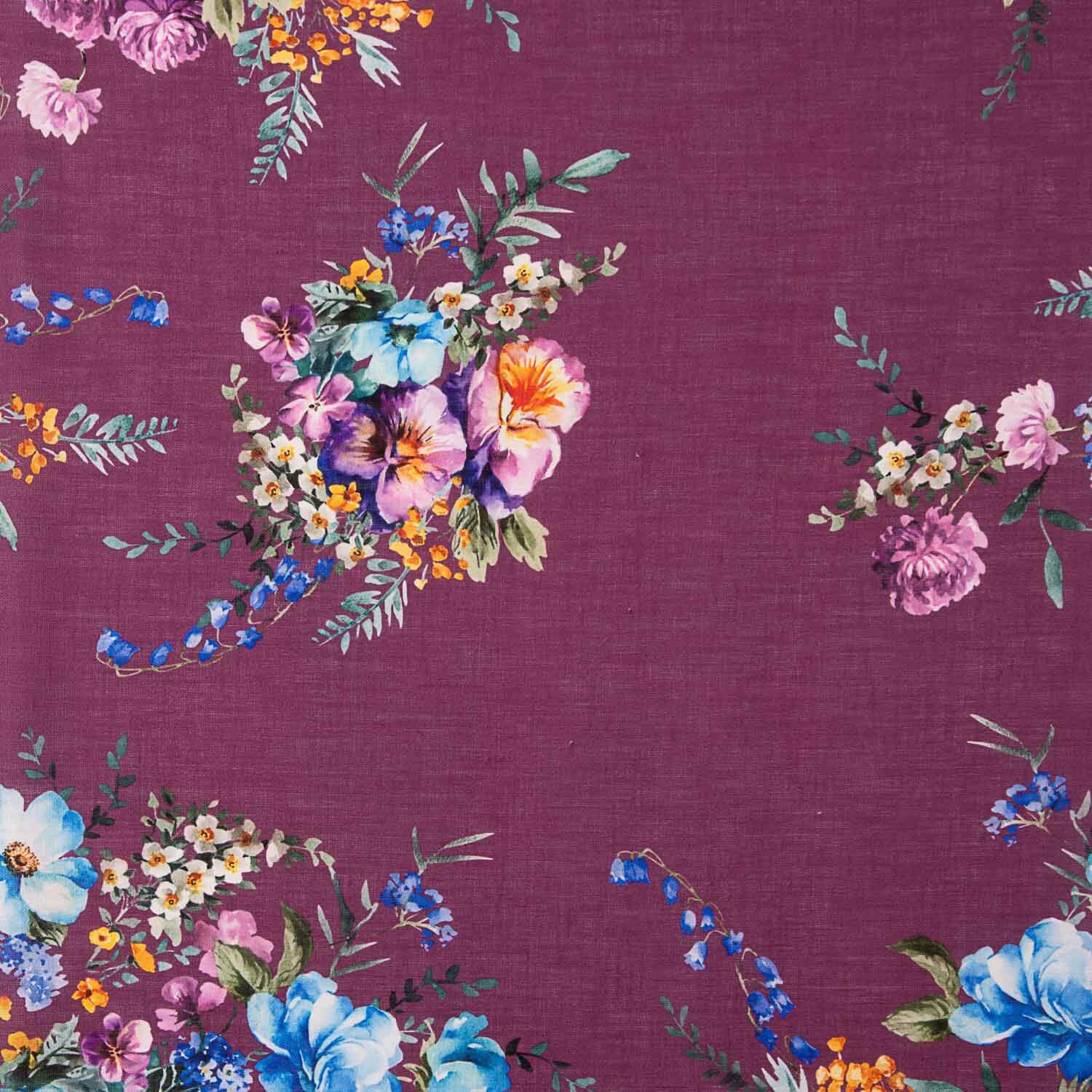 Rustic Bordeaux Floral Print - Ribes y Casals