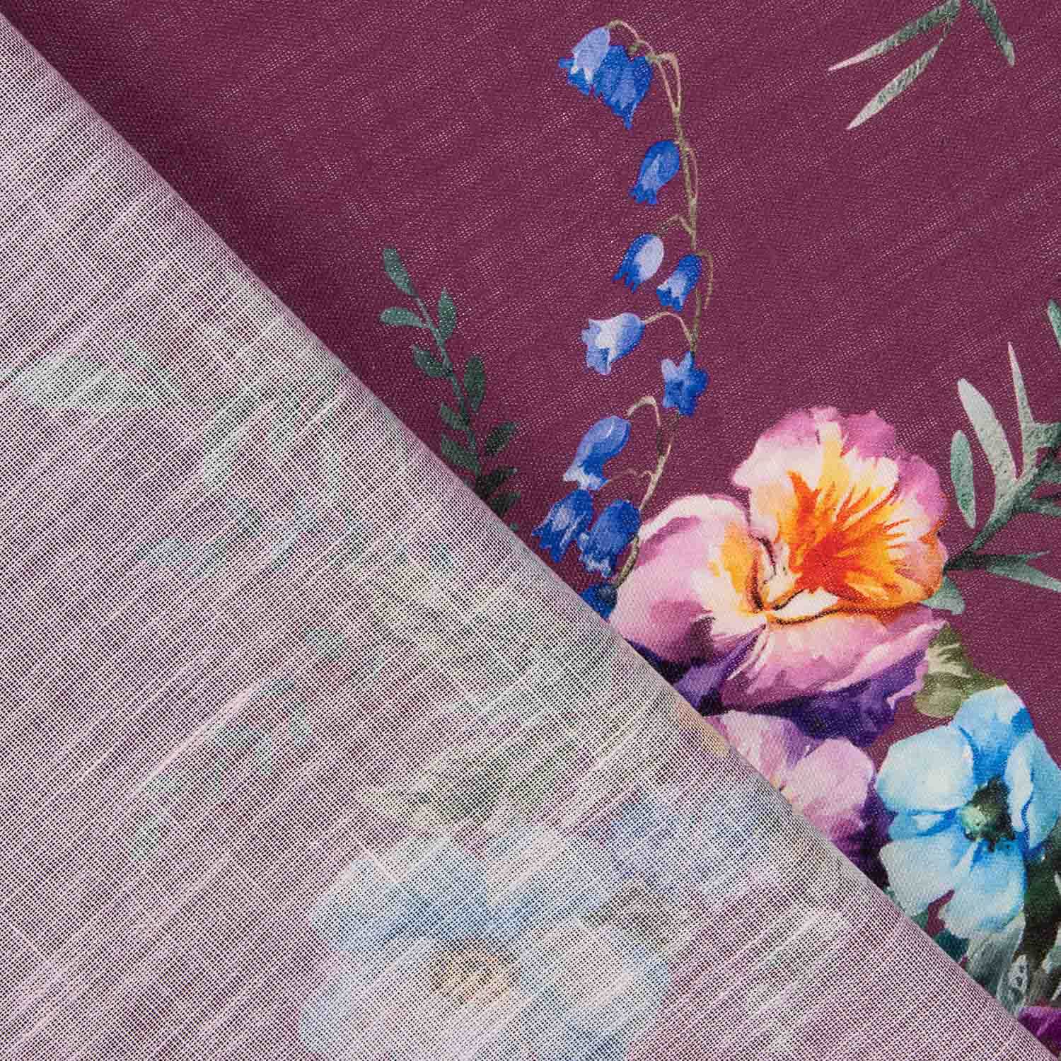 Rustic Bordeaux Floral Print - Ribes y Casals