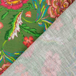 Manila Rustic Print Fabric in Olive Green - Ribes y Casals