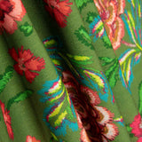 Manila Rustic Print Fabric in Olive Green - Ribes y Casals