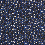 Blue Animal Print Crepe - Ribes y Casals