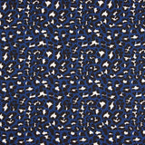 Blue Animal Print Crepe - Ribes y Casals
