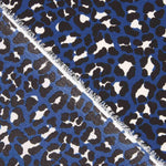 Blue Animal Print Crepe - Ribes y Casals