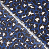 Blue Animal Print Crepe - Ribes y Casals