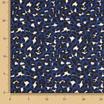Blue Animal Print Crepe - Ribes y Casals