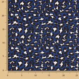Blue Animal Print Crepe - Ribes y Casals