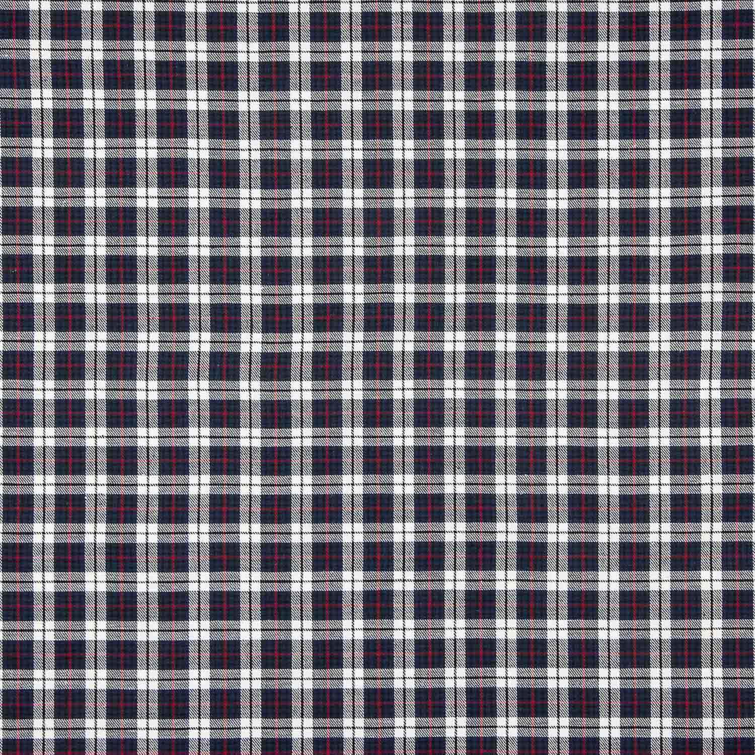 Viyela Aberdeen Navy-Burgundy Check - Ribes y Casals