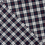 Viyela Aberdeen Navy-Burgundy Check - Ribes y Casals