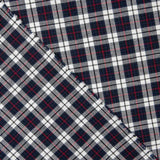 Viyela Aberdeen Navy-Burgundy Check - Ribes y Casals