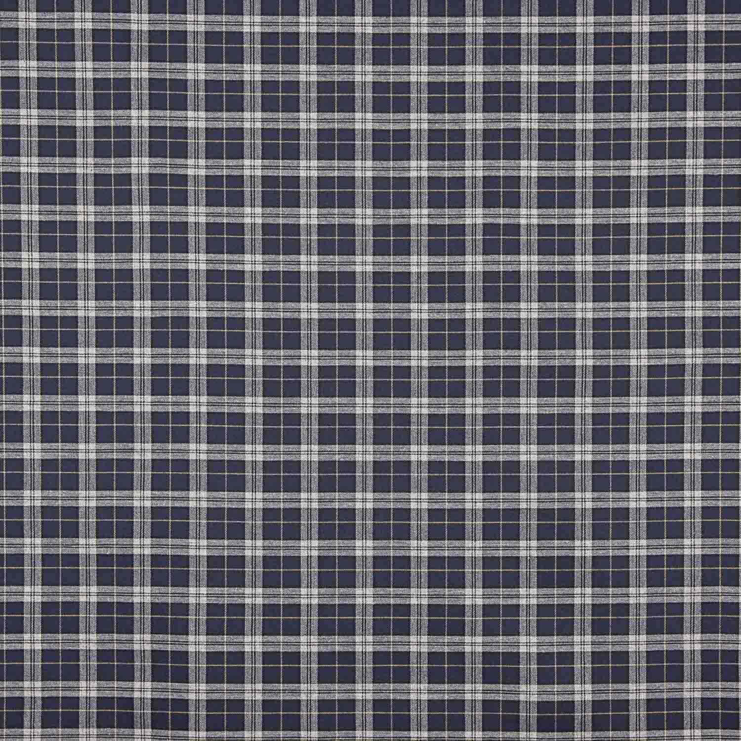 Viyela Edinburgh Navy Blue-Grey Check - Ribes y Casals