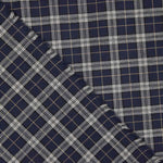 Viyela Edinburgh Navy Blue-Grey Check - Ribes y Casals