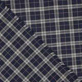 Viyela Edinburgh Navy Blue-Grey Check - Ribes y Casals