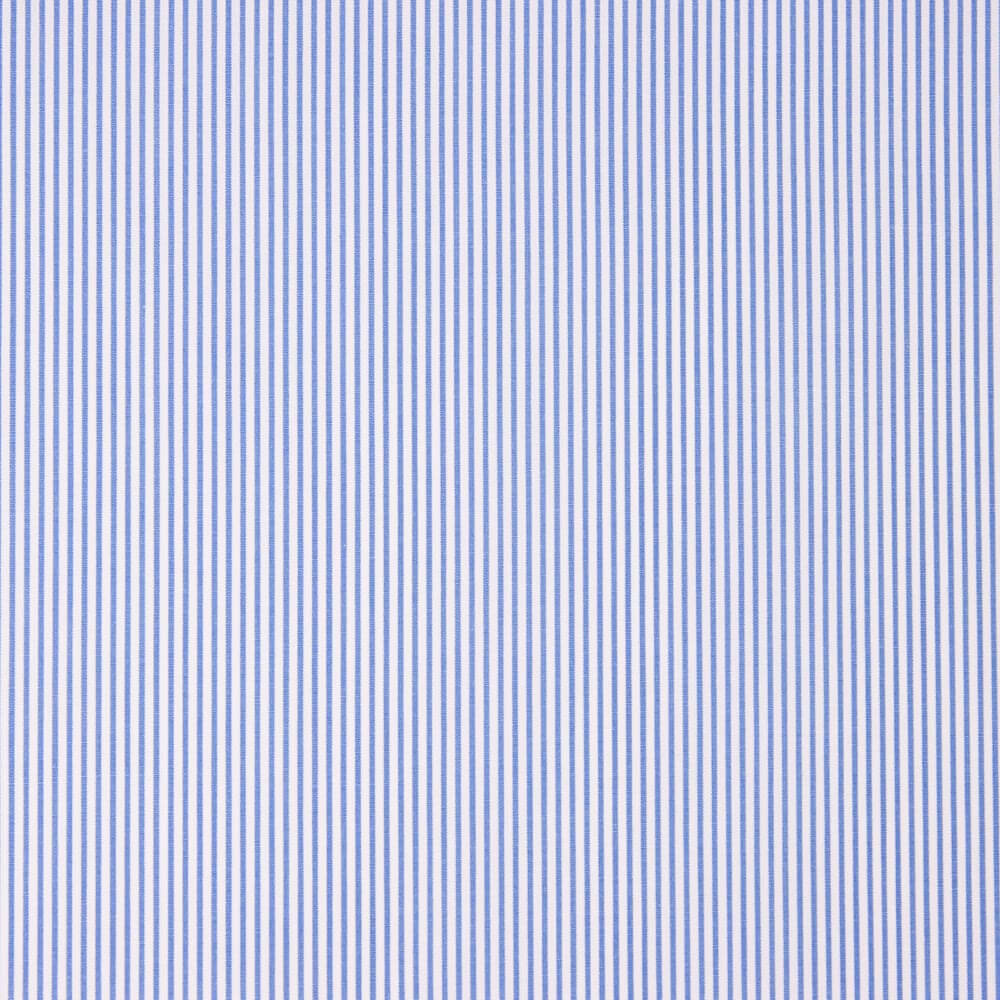 Retal Camisería Algodón Mini Rayitas Azules 140x140 cm - Ribes y Casals