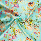 Natural Silk Satin Cremona Blue - Ribes y Casals