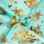 Turquoise Portofino Natural Silk Satin - Ribes y Casals