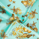 Turquoise Portofino Natural Silk Satin - Ribes y Casals
