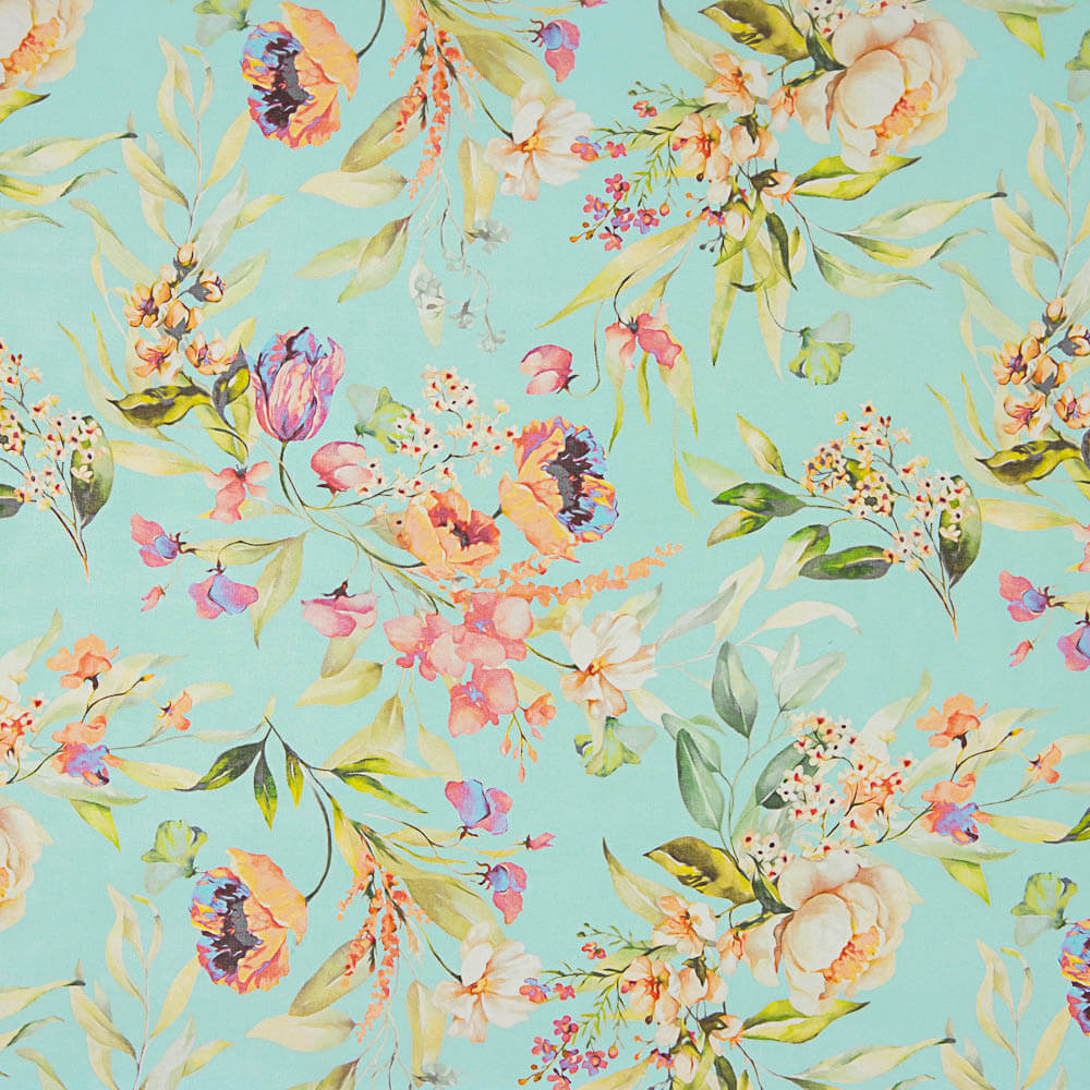 Blue Cremona Natural Silk Chiffon - Ribes y Casals