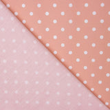 Poplin Flamenca Polka Dots 7mm Pink/White - Ribes y Casals